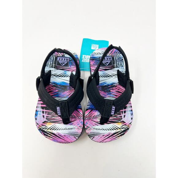 Reef Little Ahi Purple Fronds Sandals - Size 5 Toddler - Picture 7 of 9